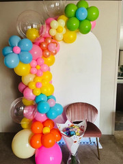 Tropical Balloons, 50 PCS 12 Inch Hawaiian Balloons Hot Pink Orange Teal Green M