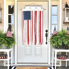 Versatile Rag American Flag Banner – 4 x 2.3 Ft for Indoor and Outdoor Decor