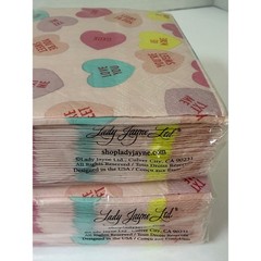 Valentine Party Bundle Heart Napkins Wood Picks Party Set 9″x12″ Felt Envelope