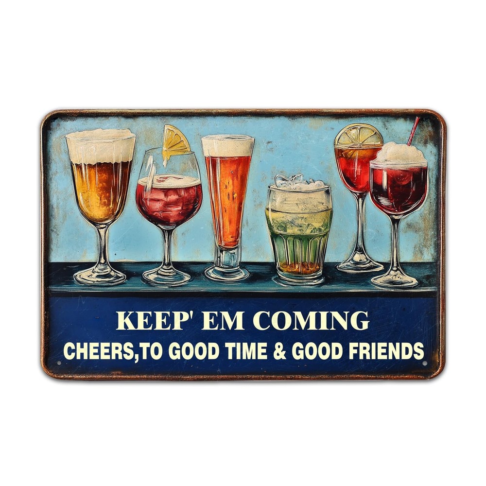 Bar Kitchen Decoration Metal Sign，vintage beer metal tin Sign,Home Coffee