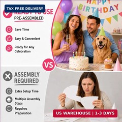 Pre-Assembled Party Hats for Kids, Birthday Hats for Kids & Adults