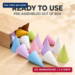 Pre-Assembled Party Hats for Kids, Birthday Hats for Kids & Adults