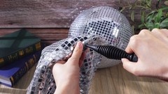 Inflatable Disco Ball Decor – 4 Set Large Beach Ball Hanging Mirror Party Suppli