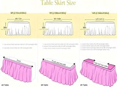 Tulle Table Skirt Blue Tutu Striped Table Skirts for Rectangle Tables Baby