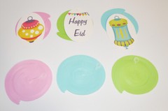 Happy Eid Lantern Hanging Swirls Islamic Muslim Holiday Decoration (6 Pack)
