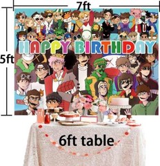 Dream SMP Party Decoration Party Supplies Backdrop Banner Poster Vinyl 7x5ft