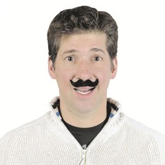 6 Self Adhesive Fake Mustaches Favors Disguise Spanish Fiesta Party ~ Moustaches