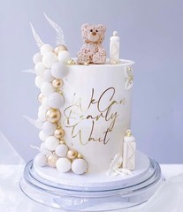 Acrylic We Can Bearly Wait Cake Topper Gold Bear Decor Baby Shower Reveal Prop