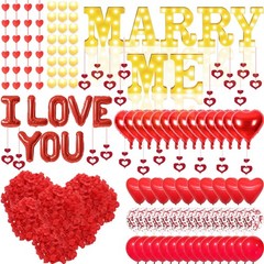 Marry Me Light Up Letters Proposal Decorations, 7Pcs 8.5″ Marry Me Sign, 24Pc…