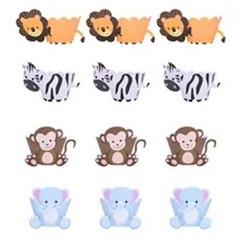 12pcs Cartoon Animal Fox Deer Monkey Cupcake Wrapper Birthday Party Supplies NEW