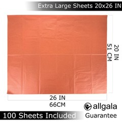 100 PCS 20×26 Inch Orange Tissue Gift Wrapping Paper Colored Crepe Packaging