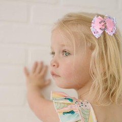 Sprinkle Confetti Hair Bow – First Birthday Pink Party 3th Baby Girls Hair Bow
