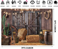 7x5ft Western Cowboy Backdrop Western Party Decorations Wild West Vintage Wooden