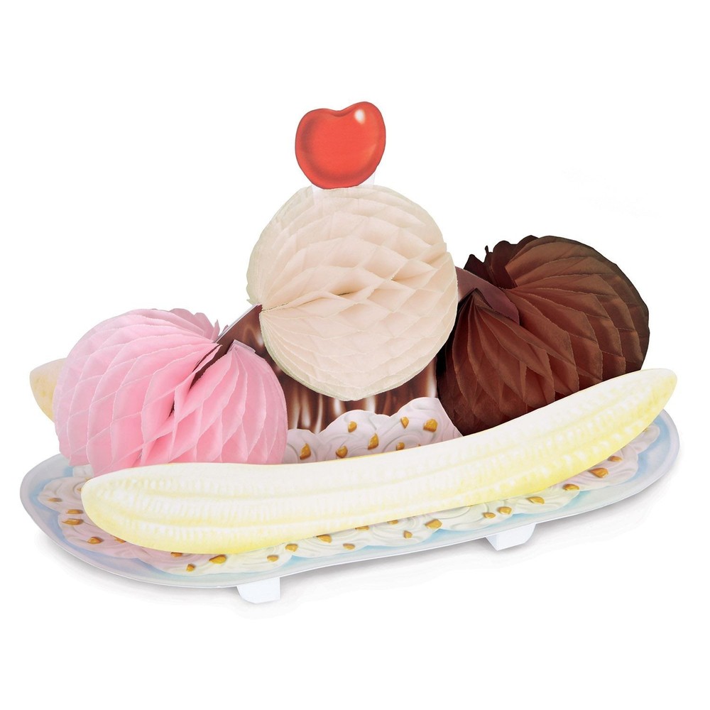Beistle Tissue Banana Split – 50’s/Rock & Roll | Party Supply | Decoration