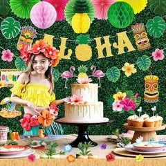 Vibrant Luau Party Decorations – 37 Pieces for Ultimate Tropical Celebration