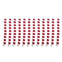 12Pcs Red and White Xmas for Scarf for T7X72929