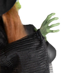 23″ Hanging Green Witch with Cauldron Halloween Decoration – Morris Costumes