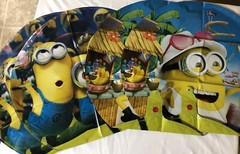 Minions Happy Birthday ( Christmas Themed) Backdrop 5ft X 3ft And Balloon Set
