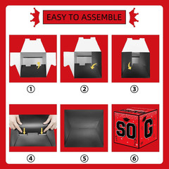 Red and Black Graduation Decorations 2026, 4Pcs Graduation Balloon Boxes with Le