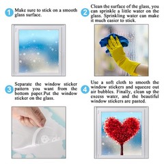 Valentine’s Day Window Clings Window Stickers Love Heart Tree Double-Sided Glass
