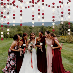 Brown Burgundy Champagne Dusty-Pink Party-Decorations – 33Pcs Banner,Streamers T