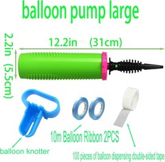Balloon Pump Hand Two-Way Dual Action inflate 2Pack and Balloon Tying Tool in On