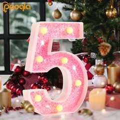 Pink Marquee Number 3 Lights Lighted Battery Powered 3rd Birthday Decor