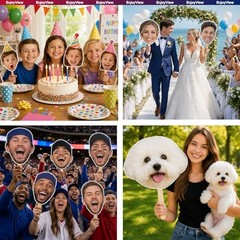 Custom Big Head Cutout on a Stick Personalized Photo Face Prop for Party Event