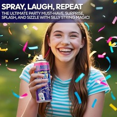 6 Pack Party Streamer Spray String in a Can – 3 oz Each – Fun Party Favors & …