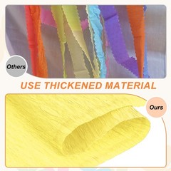 2Pcs Crepe Paper 7.9ft Long 20″ Wide Pale Yellow Crepe Paper Roll