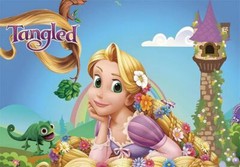 Tangled Rapunzel Backdrop Princess Birthday Party Background Decor Photo Banner