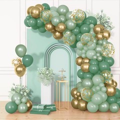 72Pcs Sage Green Balloons Set, Green Latex Balloon with 12inch Pearl Metallic…