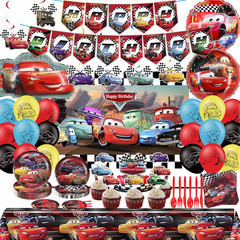 Adult Birthday Party Decorations Set – Cartoon Banner Tablecloth Paper Tableware