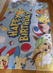 Pokémon Happy Birthday Theme Backdrop Banner 70×42 Big Banner