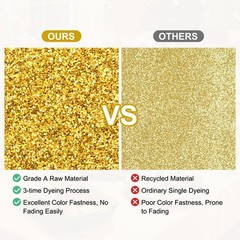 Number 5 7.9″ Glitter Number Birthday Decor, Gold(4.3″ L)