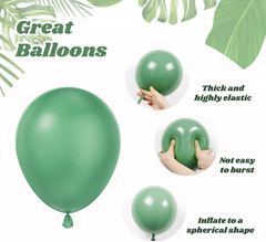 60Pcs Safari Balloons, Sage Green Coffee Brown Light Brown Nude Sand White Metal