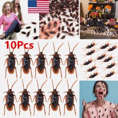 10X Prank Fake Roaches Plastic Cockroaches Creepy Roach Bugs Party Game Toy Gift
