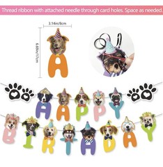 Dog birthday party decorations Dog birthday hat dog birthday banner, bandana