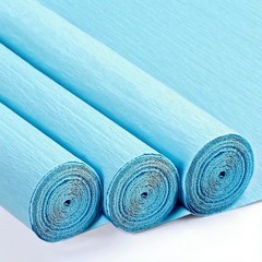 3 Rolls Blue Heavy Duty Crepe Paper Flowers Weddings DIY Craft 17×98 Inch