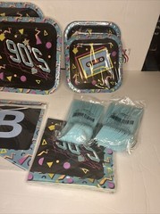 90s Party Pack birthday supplies 76 Pieces 16 Guest Set