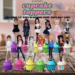 Dress to impress FREE CUSTOM NAME CAKE CUPCAKE TOPPER BIRTHDAY PARTY SUPPLIES
