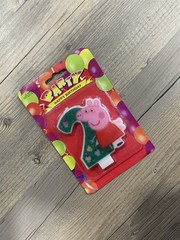 2nd Birthday Peppa Pig Cake Candle – Kids Party Decorations – Fast Shipping!