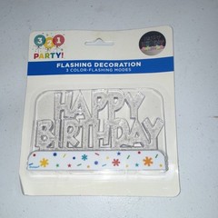 321 Party! Flashing Happy Birthday Stars Multicolor Plastic Birthday Decoration