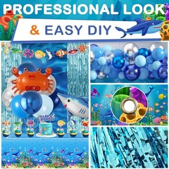 Vibrant Ocean-Themed Birthday Party Supplies – 98Pcs for Memorable Celebrations