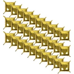 50Pcs Durable Gold Square Foil Balloons Wall Backdrop for Graduation Party