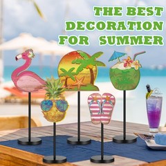 5 Pcs Summer Beach Table Decor Tropical Hawaii Centerpiece for Table Summer F…