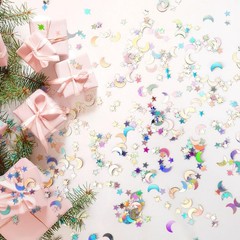 MARFOREVER Holographic Star Moon Confetti, Glitter Birthday Star Scatter Tabl…