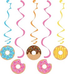 Donut Time Food Sweets Kitchen Kids Birthday Party Decoration Dizzy Danglers