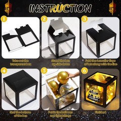 Funrous 51 Pcs Gold And Black Birthday Party Decorations For Men Women Black