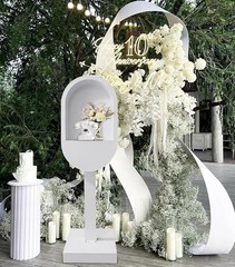 Audio Guest Book Stand Phone Booth Box Video Recording Table for Wedding Party